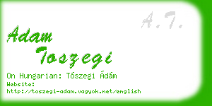 adam toszegi business card